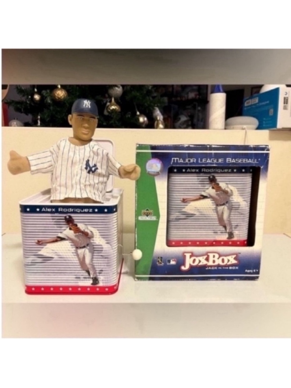 Alex Rodriguez Upper Deck New York Yankees Baseball Jack in The Box Toy Figure